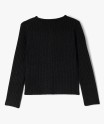 Gilet en maille côtelée pailletée fille